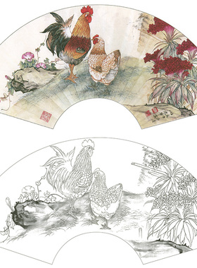 花鸟工笔画白描底稿临衍达葡萄