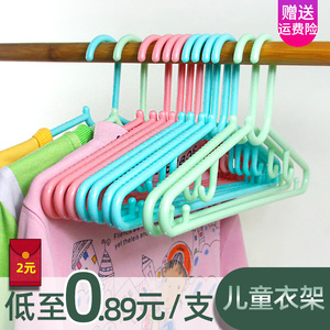 塑料儿童衣架小孩晒晾衣架无痕防滑加粗实心家用宝宝中大童衣服挂
