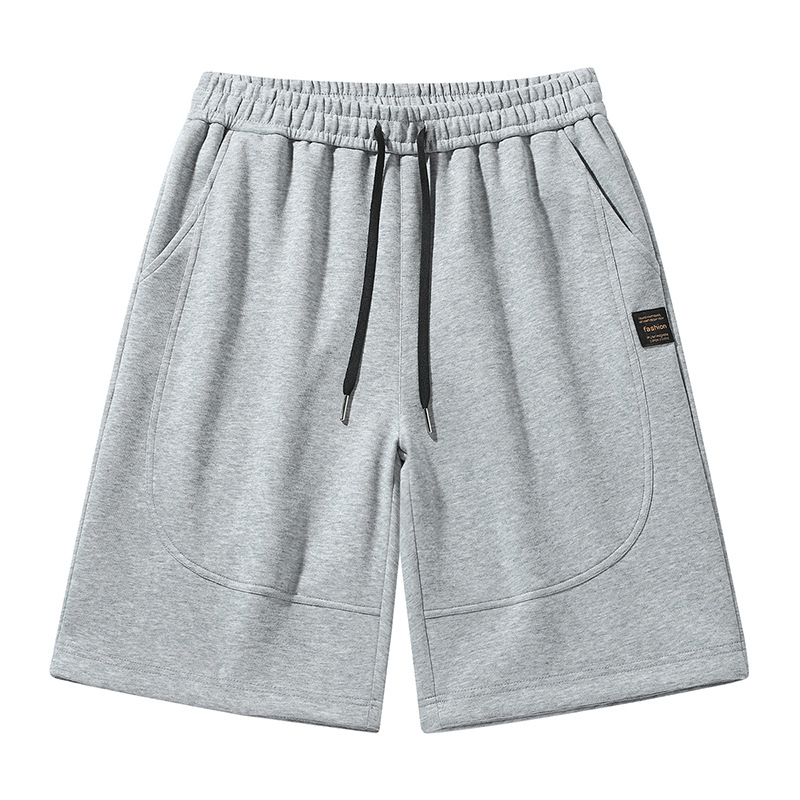 纯棉款薄款休闲短裤男士加肥大码宽松大码健身沙滩裤运动五分裤子