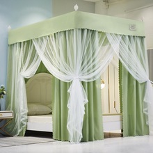 床帘蚊帐一体式 1.8m床落地公主风床幔 遮光家用卧室挡风1.5米欧式