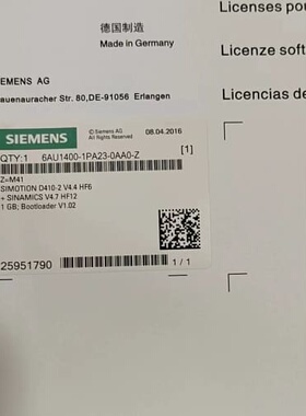 议价正品D410-2控制CF程序卡6AU1400-2PA20-1PA21-0AA0-ZZ=M44