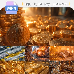 高清金矿黄金稀有金属饰品交易投资理财珠宝首饰硬通货涨视频素材