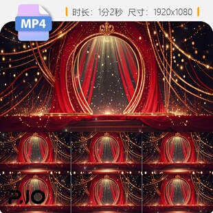 高清百老汇霓虹灯复古夜上海歌舞厅怀旧舞台红绸炫彩综艺视频素材