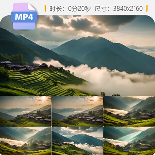高清农村山寨苗寨土家族吊脚楼建筑舞台背景LED风情歌视频素材