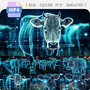 高清智慧畜牧业科技养殖场无人化数字学现代养殖技术实拍视频素材