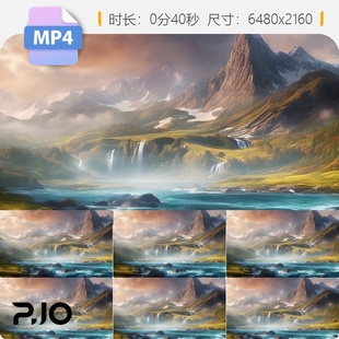 高清8k壮丽山川万里江山河风景史诗气势磅礴自然流云雾水视频素材