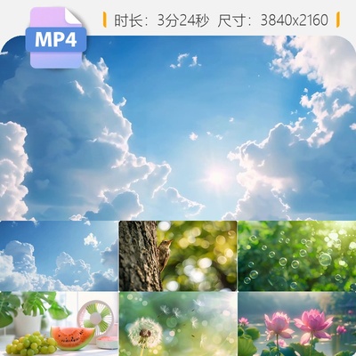 高清立夏夏至唯美盛景阳光荷花蜻蜓金蝉知了晴空治愈视频素材
