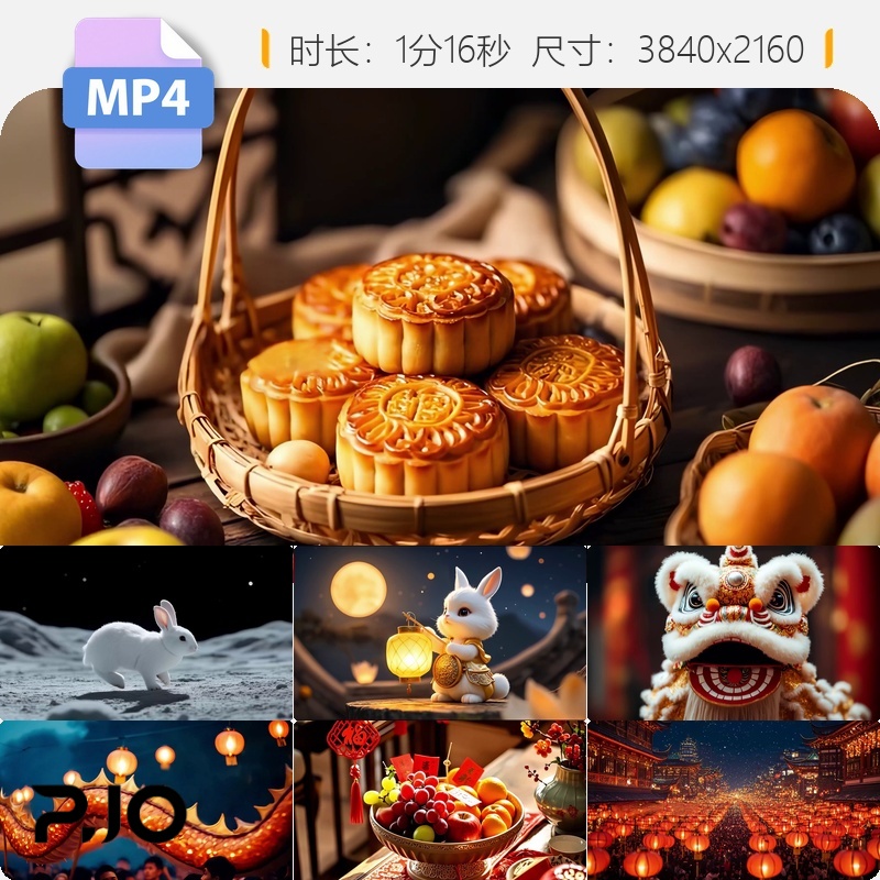 高清中秋月饼特写团圆习俗满月佳节美食中国传统十五赏月视频素材