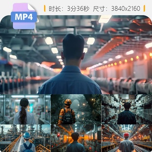 高清各行各业辛勤劳动工人背影奋斗身姿平凡岗位企业励志视频素材