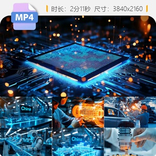 高清中国高端科技制造生产线智能装备工业4.0机器人自动视频素材