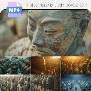 高清4K秦始皇陵兵马俑秦始皇帝陵博物院中国古代历史文化视频素材
