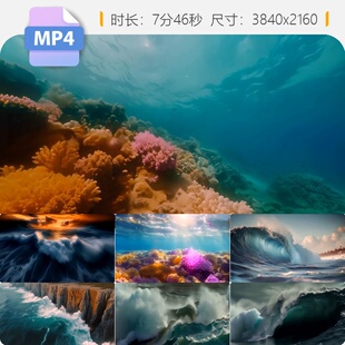高清巨浪滔天波涛汹涌澎湃翻滚航拍海面全景壮阔自然风光视频素材