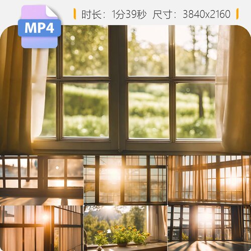 高清唯美阳光照进室内射洒光影透过窗户温暖斜阳自然阴满视频素材