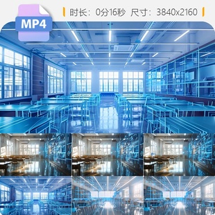 高清数字科技智慧互动教室虚拟现实增强学习智能教育在线视频素材