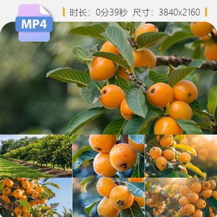 高清芒种枇杷果园种植特写唯美阳光实拍农副产品广告乡村视频素材