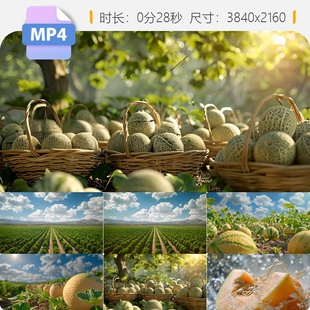 高清新疆哈密瓜种植成熟结果吃国家地理标志特产经济作物视频素材