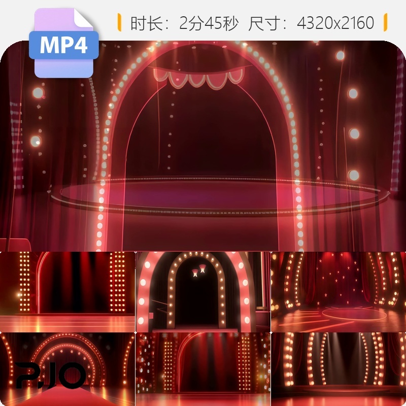 高清夜来香复古背景上海百乐门LED舞台灯光80年代民国风视频素材