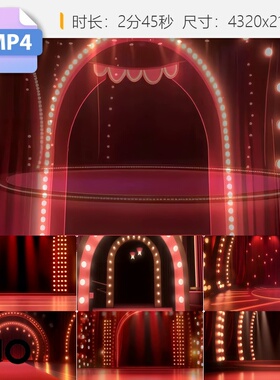 高清夜来香复古背景上海百乐门LED舞台灯光80年代民国风视频素材