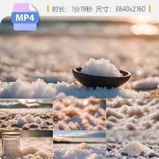 高清海盐工业制备技术生产采集蒸发提炼资源淡化晶体视频素材