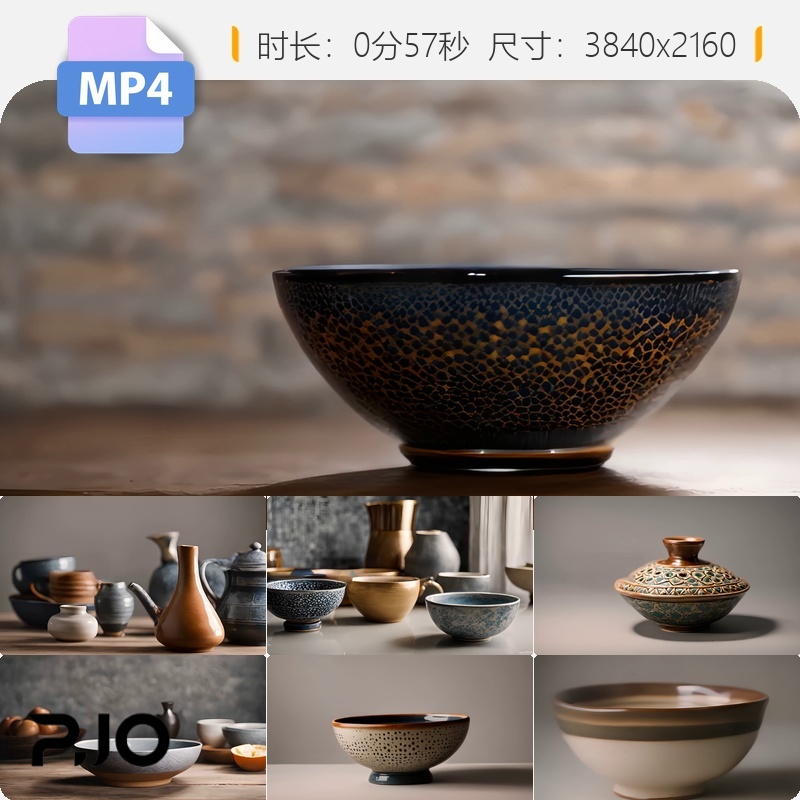 高清中国景德镇青花瓷文物官窑古董龙纹艺术品展览纪录片视频素材