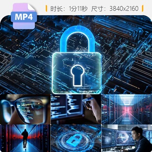 高清防御技术机房网络攻击数据保护信息安全工程视频素材