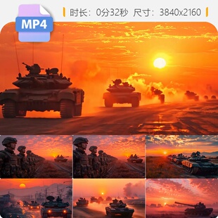 高清陆军坦克国防力量武装训练演习现代化战争军事基视频素材