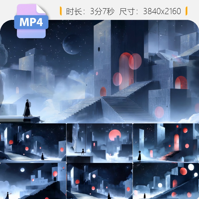 高清晚风心里吹阿梨粤孤独情歌云雾月光忧伤夜舞曲背景视频素材