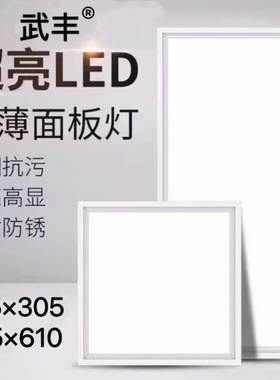 305*305x610适用品各格集成吊顶LED厨房卫生间平板灯嵌入式扣板灯