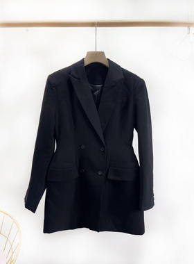 VANE复古收腰显瘦双排扣西装2025秋装新款韩版时尚百搭外套25829
