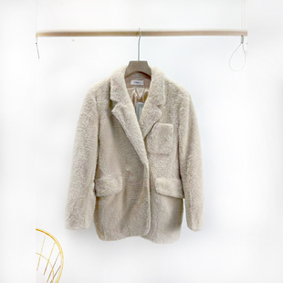 VIKI复古宽松时尚皮毛一体大衣2025冬装新款韩版百搭显瘦外套9927