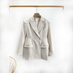 VANE韦恩设计感双排扣西装女2025秋装新款收腰显瘦西服外套25122