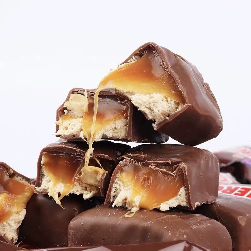 俄罗斯巧克力糖果进口康吉牌花生夹心软焦糖软牛轧糖网红零食500g