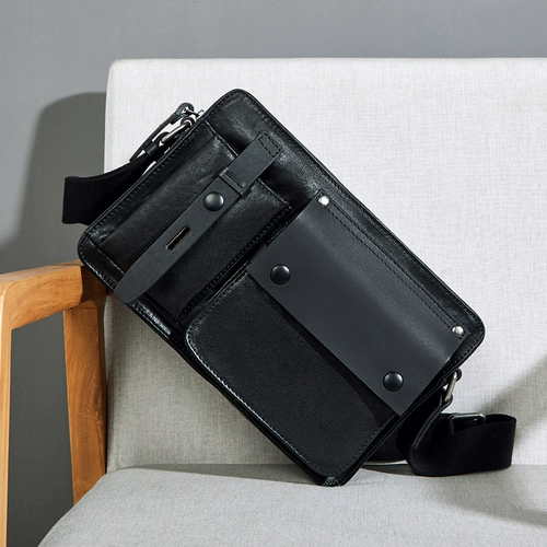 Сумка на одно плечо, из натуральной кожи