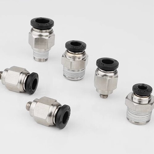 气动快插气管快速接头带螺纹直通PC4PC6PC8 10 12-M502 03 04