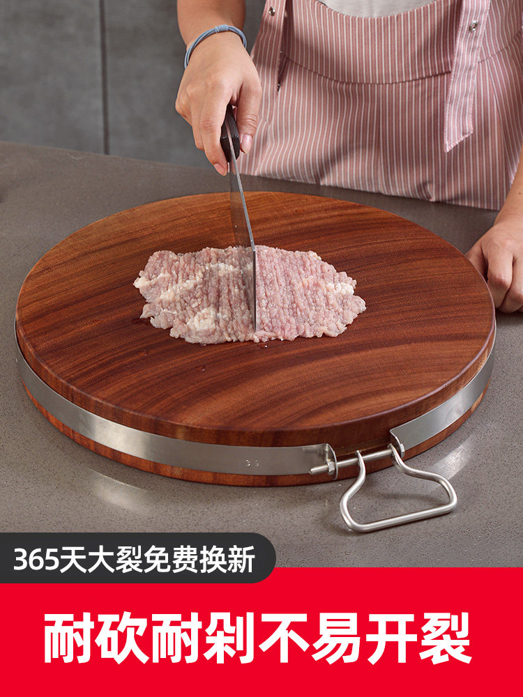 进口铁木砧板切菜板实木家用抗菌防霉家用厨房整木占板案板墩粘板