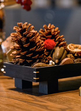 丹麦Ferm Living BON WOODEN TRAY 实木托盘长方形茶盘家用咖啡盘