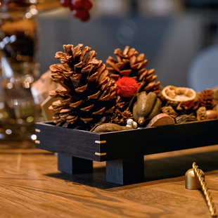 丹麦Ferm Living BON WOODEN TRAY 实木托盘长方形茶盘家用咖啡盘