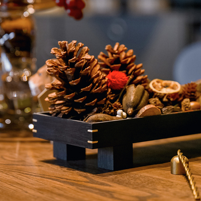 丹麦Ferm Living BON WOODEN TRAY 实木托盘长方形茶盘家用咖啡盘