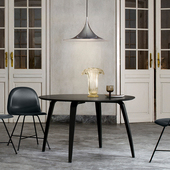 餐桌 丹麦进口GUBI Dining 现代简约家用圆形餐桌北欧客厅餐厅