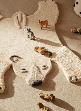 Ferm Living Animal Tufted Rug动物地垫毛毯