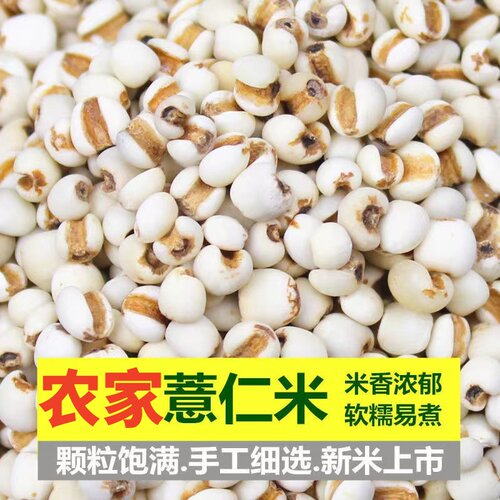 薏仁米500g薏苡仁赤小豆红豆新鲜自产农家五谷杂粮东北大粒大薏米
