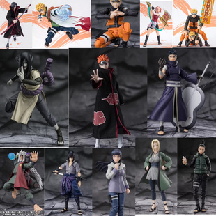 万代正版火影忍者手办shf佩恩带土佐助水门雏田可动人偶礼物摆件