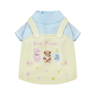 UNLEASHED韩国秋冬狗狗毛衣可爱假两件保暖宠物衣服猫狗厚外套