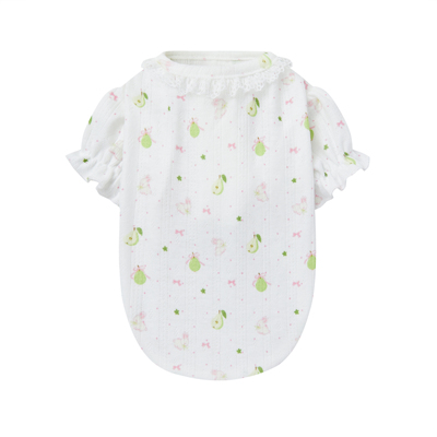 UNLEASHED早春可爱狗狗衣服泡泡袖宠物棉睡衣柔软舒适家居服面料