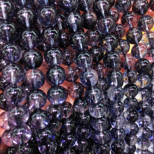 黑爆花水晶黑水墨凤羽半成品diy手工饰品隔珠串珠配珠珠子配珠