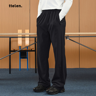 子宽松显腿长 春秋直筒休闲裤 ttelen.透气不闷热速干运动长裤 男款