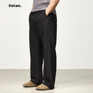 ttelen.四季通勤款 拼接直筒运动裤宽松垂感训练健身长裤春夏卫裤