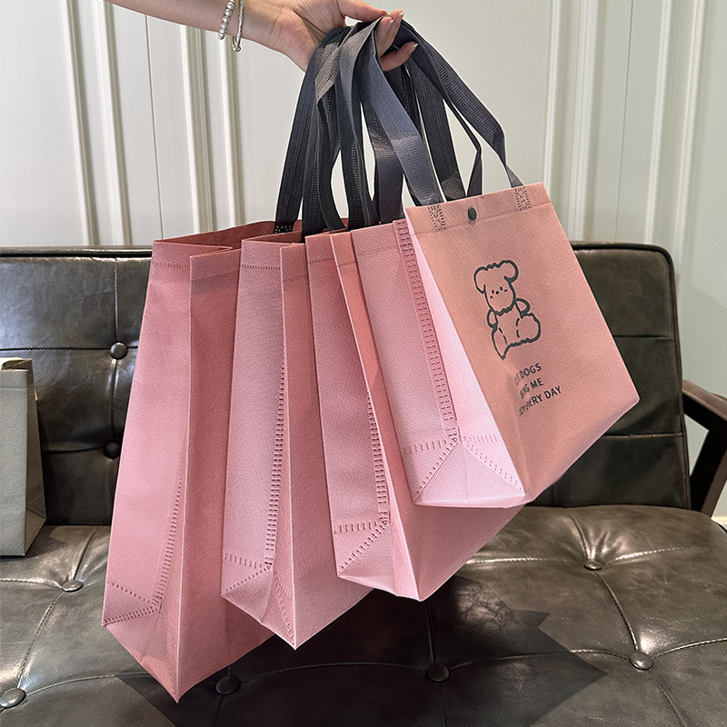 服装店用无纺布手提袋子女装店购物袋加厚暗扣包装袋礼品袋打包袋