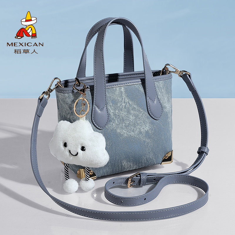 稻草人包包女款新款斜挎包小众时尚水桶包手提包春季小包通勤女包