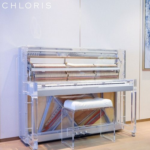 chloris克洛里斯 定制立式水晶钢琴透明钢琴 进口高配演奏水晶琴